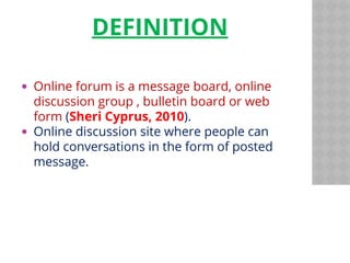 Online Forum | PDF