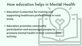 Promoting Mental Health in Rural Communities | Solh Wellness | PDF