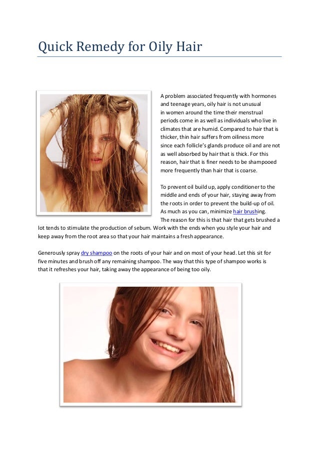 Hair Care For Oily Hair