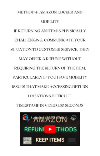 5 Amazon Refund Methods: Keep Delivered Items | PDF