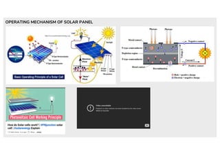 OPERATING MECHANISM OF SOLAR PANEL
 