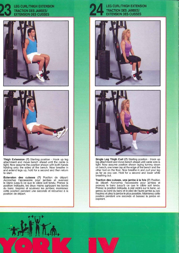 York Mega Max 3001 Gym Workout Chart