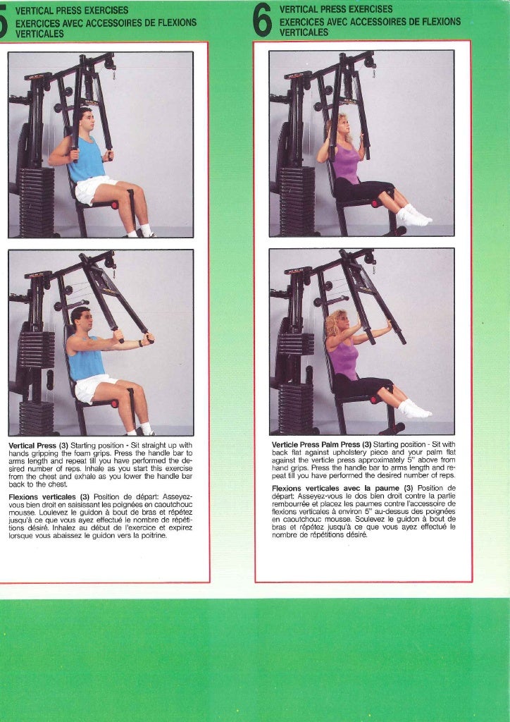 York Mega Max 3001 Gym Workout Chart