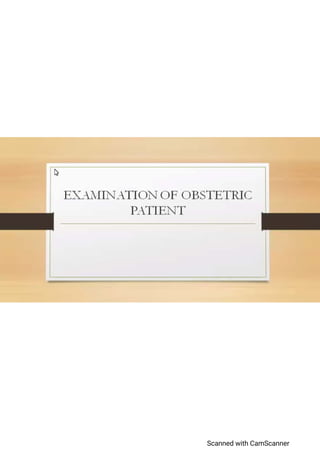 Examination Of Obstetrics Patient