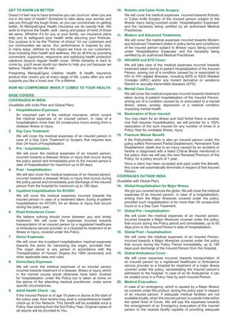 Explore Comprehensive Health Coverage Brochure | ManipalCigna | PDF - Explore Comprehensive Coverage