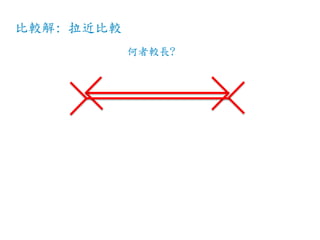 比較解: 拉近比較
何者較長?
 