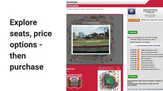 Explore
seats, price
options -
then
purchase
 