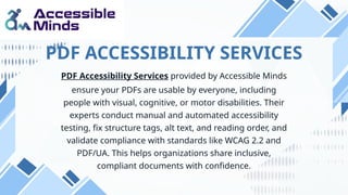PDF Accessibility Services | Accessible Minds | PPTX
