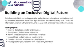 Accessible Web Solutions for Inclusive Digital Experiences | PPTX