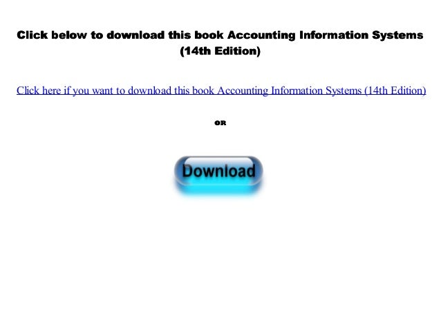 accounting information systems 14th edition pdf download