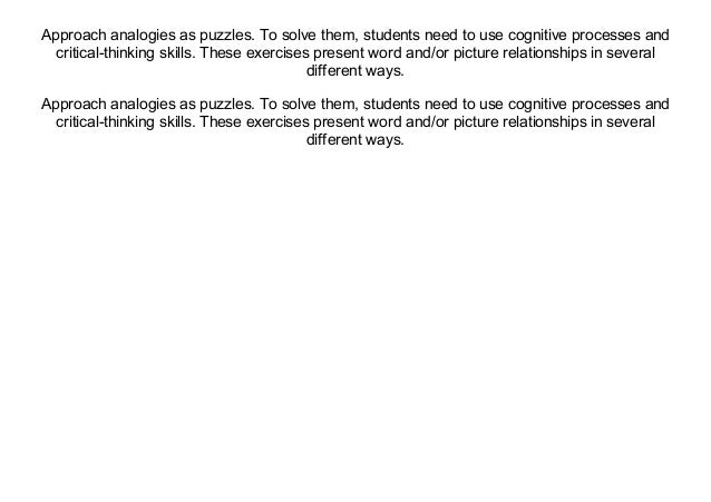 Analogies for critical thinking grade 4 pdf image