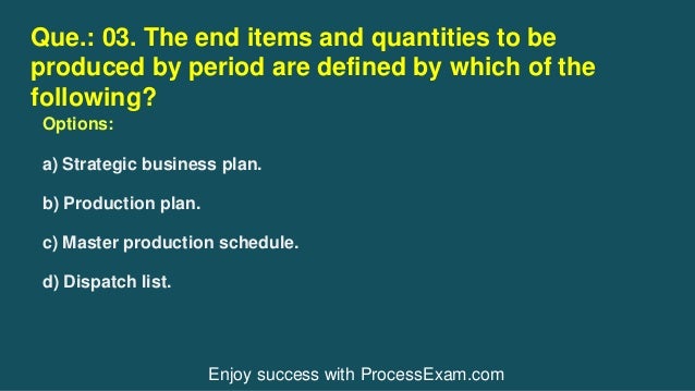PDF APICS Production and Inventory Management (CPIM Part ...