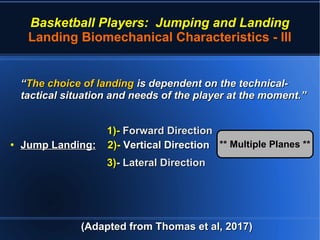 Landing In Basketball Basketball Players: Jumping and Landing | PDF