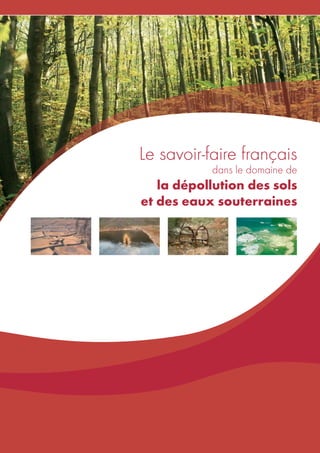 Le savoir-faire français
dans le domaine de

la dépollution des sols
et des eaux souterraines

 