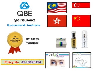 QBE INSURANCE
Queensland, Australia
Policy No : 45-L0028154
 