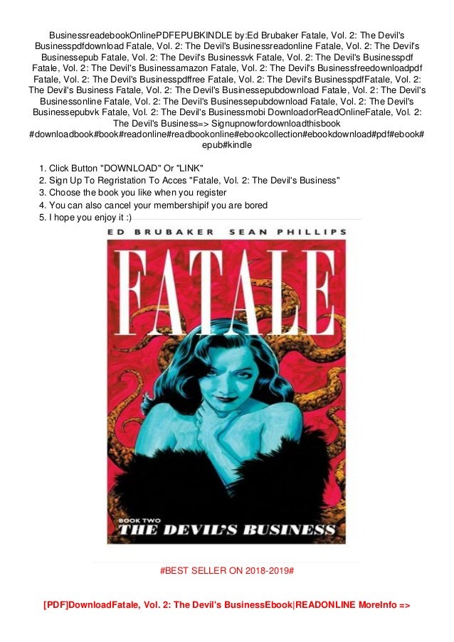Fatale Vol 2 The Devils Business Download Free Ebook