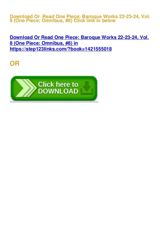 Pdfbookfreedownloadone Piece Baroque Works 22 23 24 Vol 8 One Pie