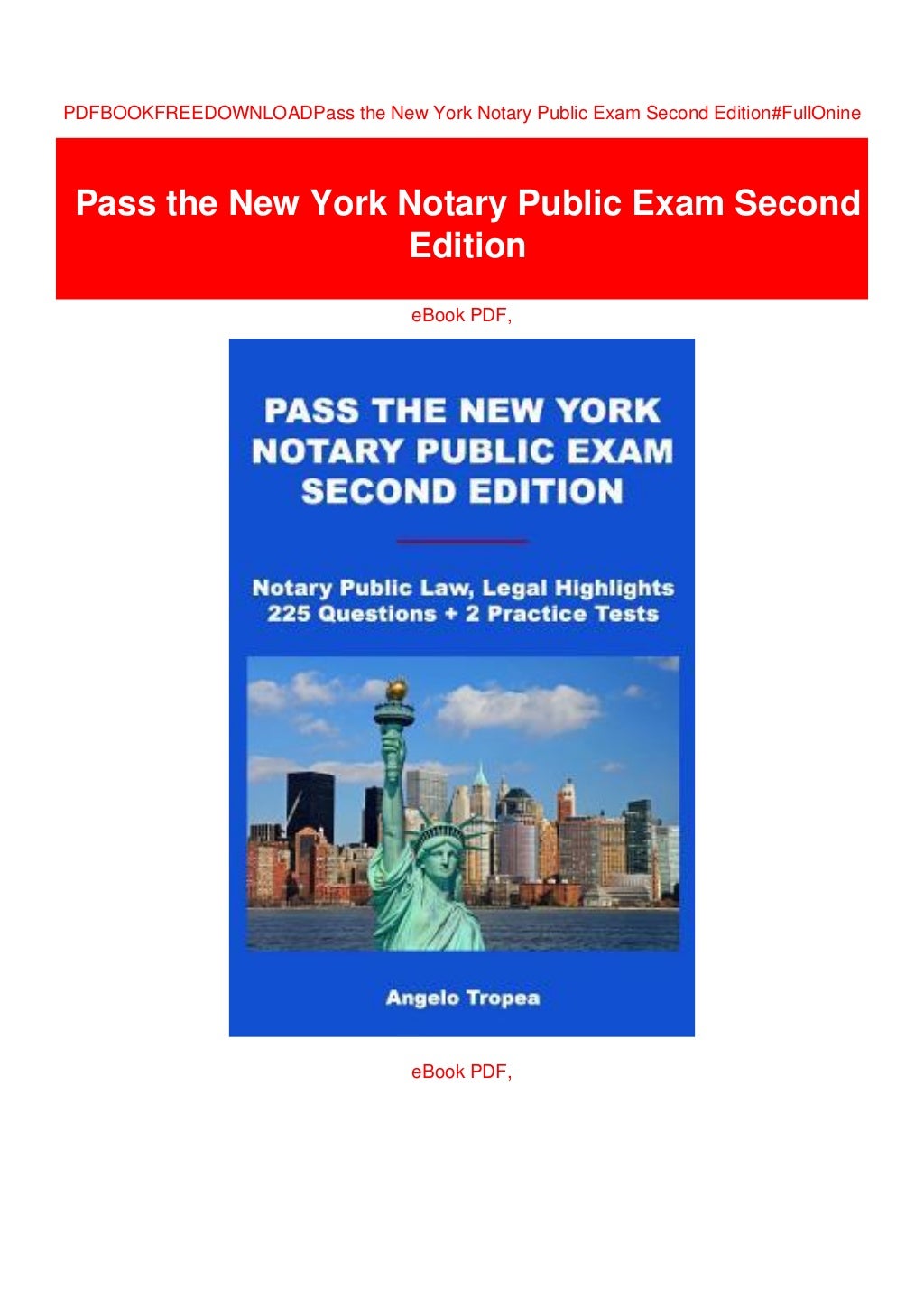 PDFBOOKFREEDOWNLOADPass the New York Notary Public Exam Second Editio… PDFBOOKFREEDOWNLOADPass the New York Notary Public Exam Second Editio…