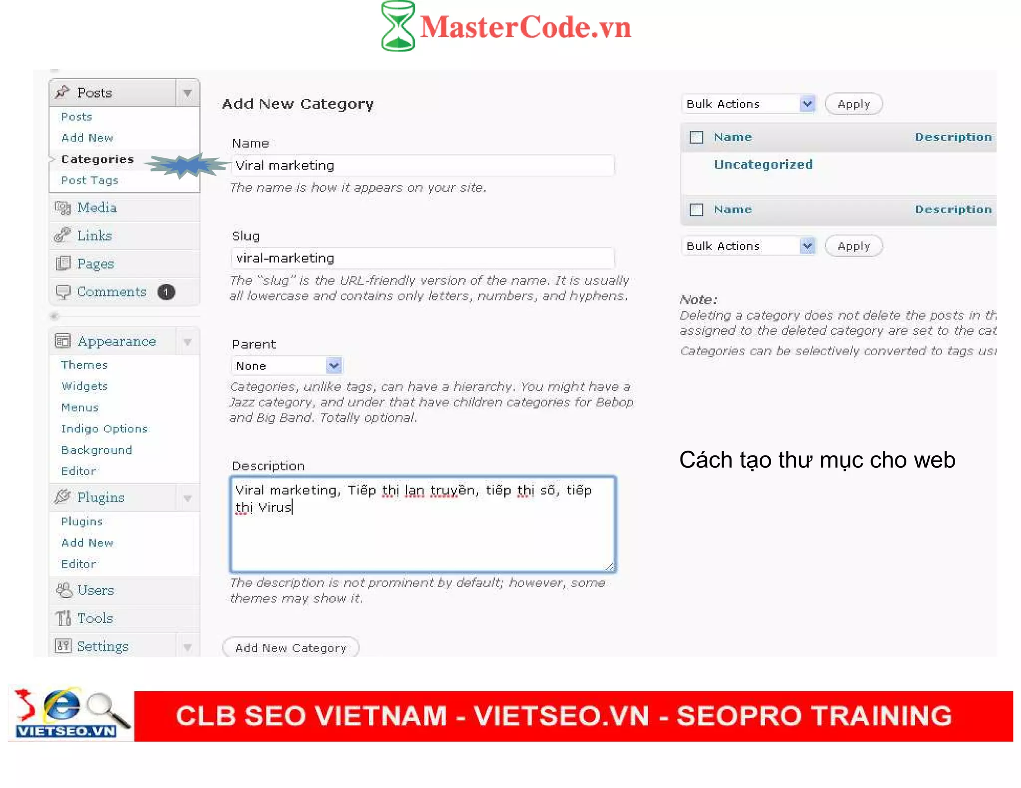 Cách t o thư m c cho web
 