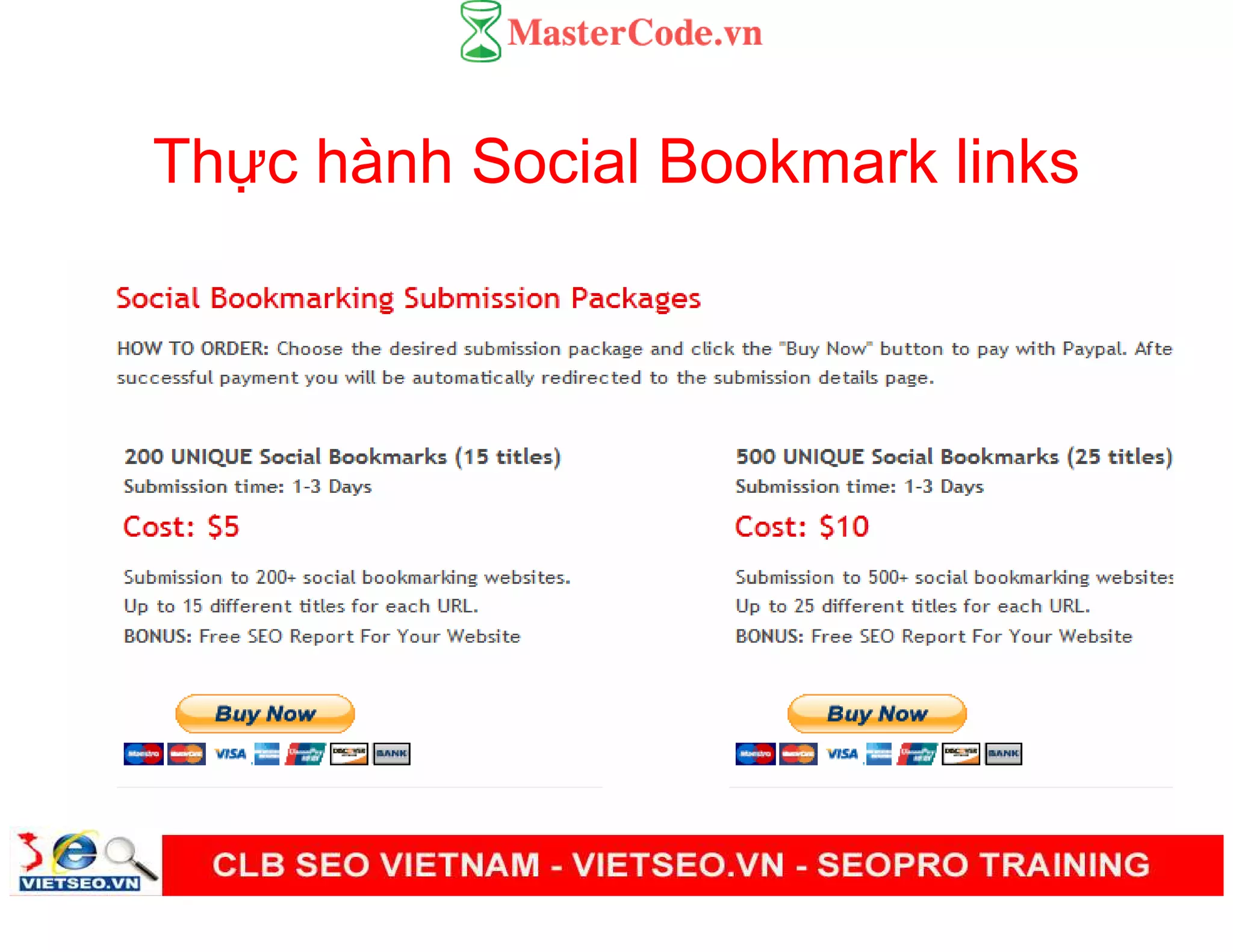 Th c hành Social Bookmark links
 