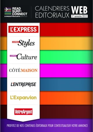Calendriers Editoriaux Web Express Roularta Services