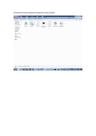 Pinchamos en esta carpeta y nos aparecen estos archivos:
 
