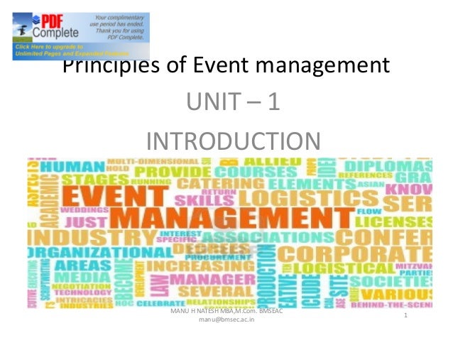 what is the role of event management committee