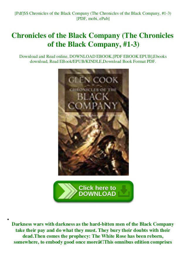 Pdf Chronicles Of The Black Company The Chronicles Of The Black