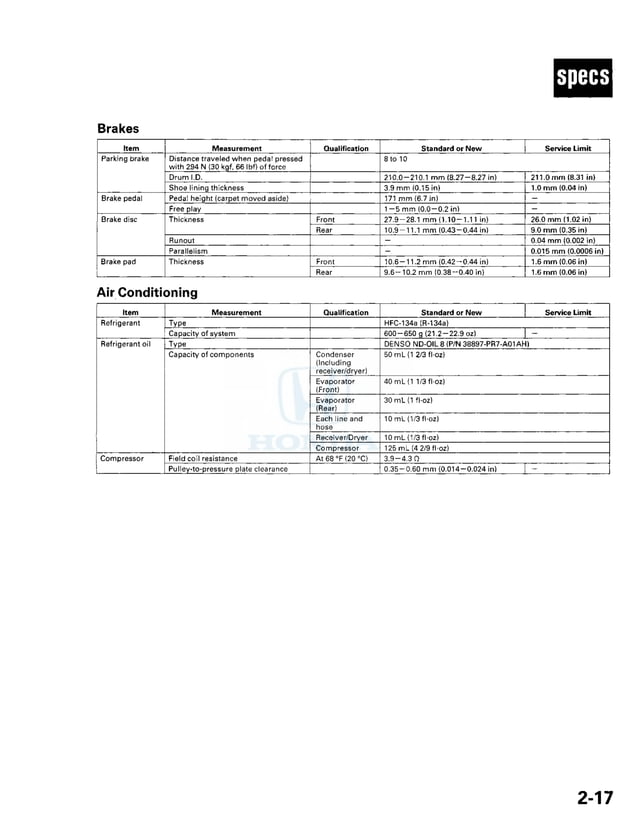 2007 HONDA PILOT SERVICE MANUAL PDF visual data 8