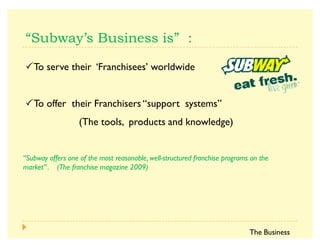 ^      
½To serve their ¶Franchisees· worldwide
½To offer their Franchisers ´support systemsµ
(The tools, products and knowledge)
^                   
 a       !#
The Business
 