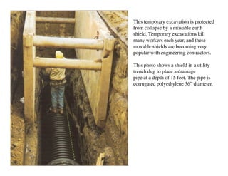 Braced cut excavations design and problems ppt | PDF