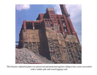 Braced cut excavations design and problems ppt | PDF