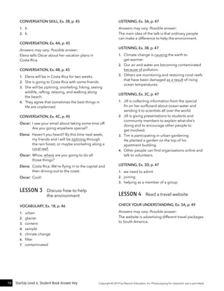 Answer of start up 6 - ingles book for students | PDF