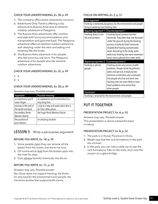 Answer of start up 6 - ingles book for students | PDF