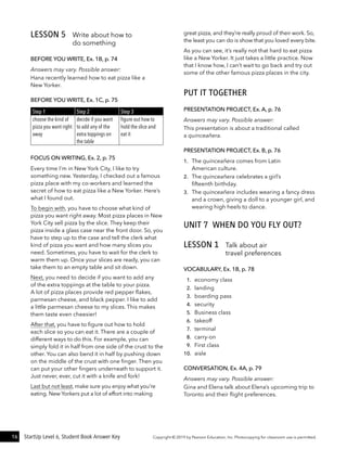 Answer of start up 6 - ingles book for students | PDF