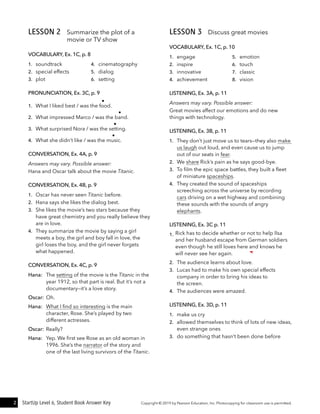 Answer of start up 6 - ingles book for students | PDF