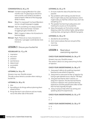 Answer of start up 6 - ingles book for students | PDF