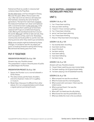 Answer of start up 6 - ingles book for students | PDF