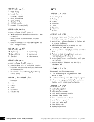 Answer of start up 6 - ingles book for students | PDF