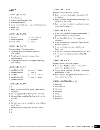Answer of start up 6 - ingles book for students | PDF