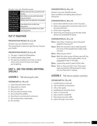 Answer of start up 6 - ingles book for students | PDF