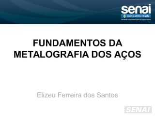 FUNDAMENTOS DA
METALOGRAFIA DOS AÇOS
Elizeu Ferreira dos Santos
 
