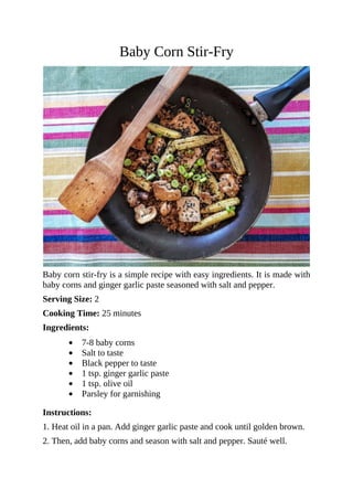 Pdf cookbook stir fried dishes   healthy stir fry recipe collection