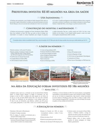 SÁBADO, 17 DE DEZEMBRO DE 2011
                                 GERAL
                                         REPÓRTER 5
                                              NOTÍCIAS
 