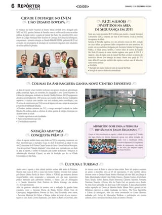6 REPÓRTER
     NOTÍCIAS
                CIDADES   SÁBADO, 17 DE DEZEMBRO DE 2011
 