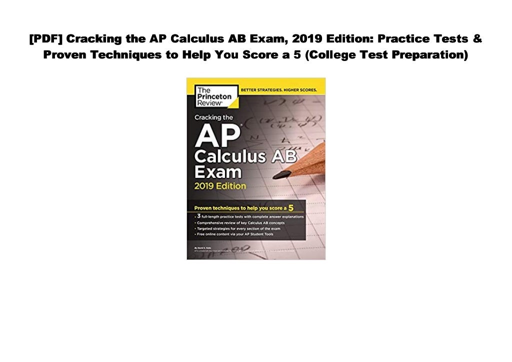 [Download] Cracking the AP Calculus AB Exam, 2019 Edition Practice