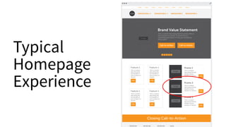 Typical
Homepage
Experience
 