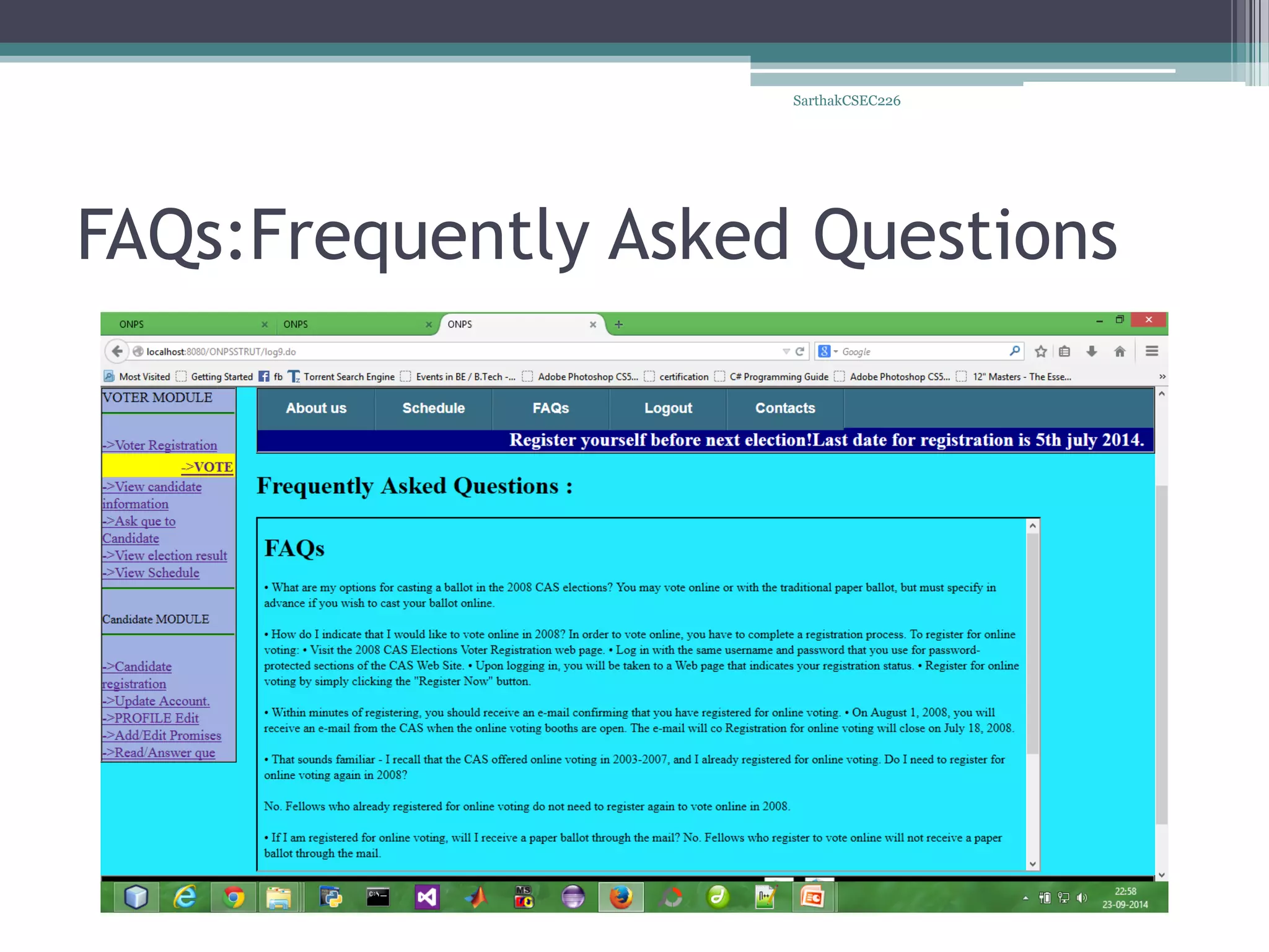 Online Voting System-using Advanced Java | PDF