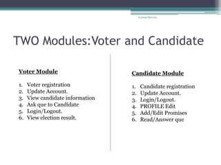 Online Voting System-using Advanced Java | PDF