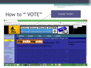 How to “ VOTE” 
CLICK “VOTE” 
SarthakCSEC226  